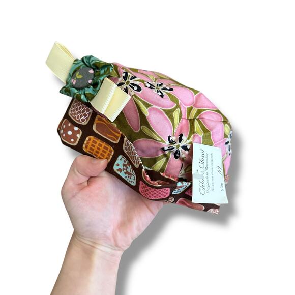Chloe’s Closet Originals Handmade Floral Patchwork Bow Hat Size M Boho Baby Girl - Picture 6 of 8